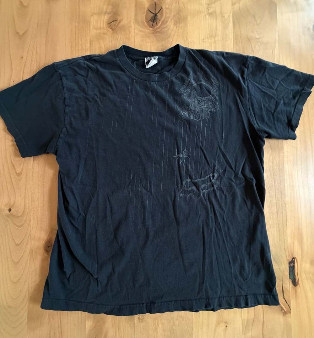 Fox Racing Graphic T-Shirt Size X-Large Black Skull Spider